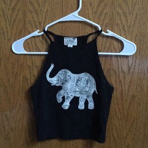 High neck crop top